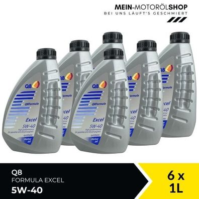 Q8 Formula Excel 5W-40 6x1 Liter