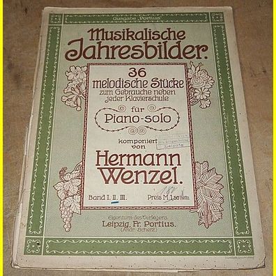 Musikalische Jahresbilder - Noten von 1912 - gekauft mit 20 % Kriegsaufschlag