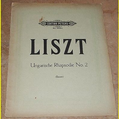 Edition Peters No. 3609 - Franz Liszt - Ungarische Rhapsodie No. 2 für Klavier