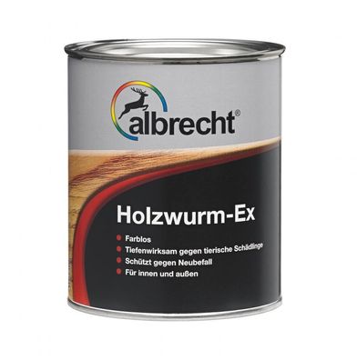 Albrecht Holzwurm Ex 375ml u 750ml farblos Holzschutz Holzwurmtod Holzwurmmittel