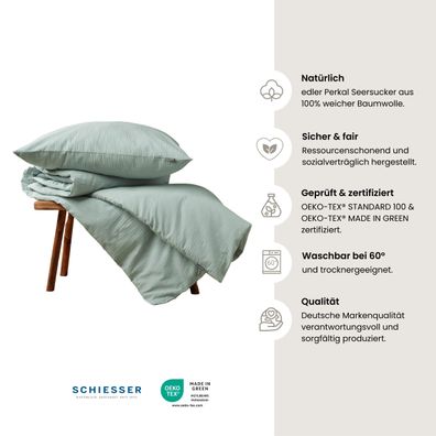Schiesser Bettwäscheset Laura - Baumwoll Seersucker