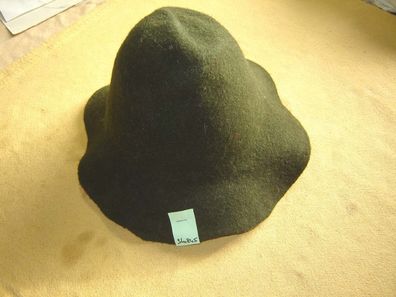 Hutstumpen Capeline Wolle Haar Rauhloden oliv 140 gr Ü 96 cm Rd 90 cm Stu 845