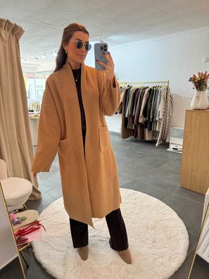 Cosy Frauen Mantel Valentina Camel Damen Wintermantel Onesize XS-XL Frau Winter