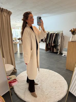 Cosy Frauen Mantel Valentina Weiß Damen Wintermantel Onesize XS-XL Frau Winter