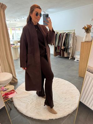 Cosy Frauen Mantel Valentina Dunkelbraun Damen Wintermantel Onesize XS-XL Frau Winter