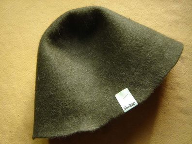 Hutstumpen Wolle Haar Rauhloden oliv 100 gr Ü 96 cm Rd 77 cm Stu 850