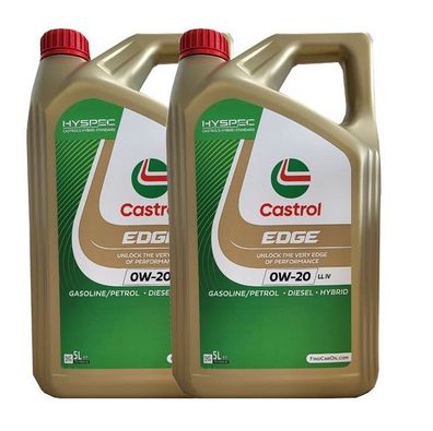 Castrol EDGE 0W-20 LL IV VW 508 00/ 509 00 Porsche C20 2x5 Liter Motoröl