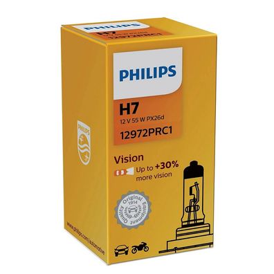 Philips 12V H7 Vision + 30% Scheinwerferlampe