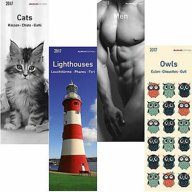 Lesezeichenkalender 2017 Kalender mit 12 Motiven als Lesezeichen Geschenk