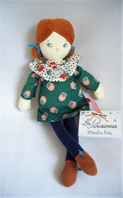Moulin Roty Puppe Stoffpuppe Spielpuppe Mademoiselle Blanche*les parisienne*26cm/1J