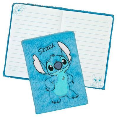 Lilo & Stitch Notizbuch mit Plüscheinband – liniertes Tagebuch für Kinder und