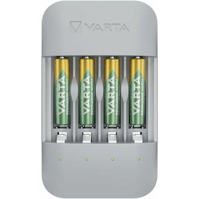 Varta Eco Ladegerät für AA und AAA Akkus inkl 4× AAA 800mAh