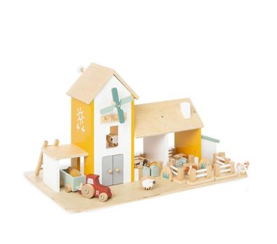 Pinolino Spielwelt Bauernhof „Henri“ - Holzspielzeug mit Figuren & Zubehör