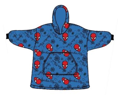 Spiderman Bequemer Überwurf mit Kapuze Kapuzen Poncho für Erwachsene in Einheitsgröße