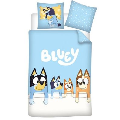 Bluey 2-teiliges Bettwäsche-Set für Kinder – Decken- und Kissenbezug 140x200