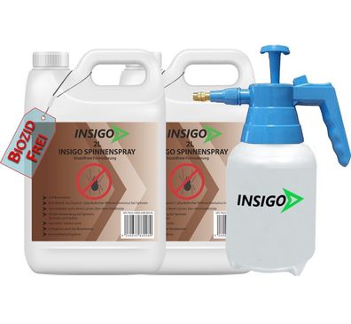 INSIGO 2x2L + 2L Drucksprüher Spinnenspray Mittel Schutz Abwehr vertreiben frei