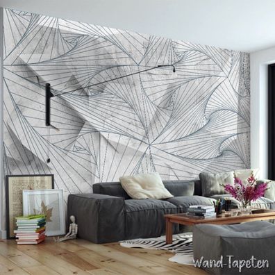 Vlies Fototapete Wandtapete Wandbilder Abstrakte Linienkunst Wanddekoration 4149