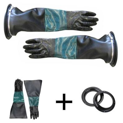 Sandstrahlhandschuhe 60cm lang Handschuhe für Sandstrahlkabine Sandstrahlen DE