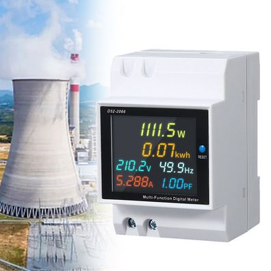 230V Wechselstromzähler Stromzähler Geeicht Für DIN Hutschiene 100A AC LCD DE