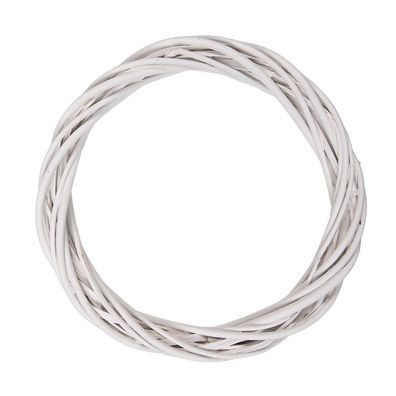 Clayre & Eef Kranz Ø 30x4 cm Weiß Rattan (Gr. Ø 30x4 cm)
