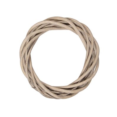 Clayre & Eef Kranz Ø 10x2 cm Braun Rattan (Gr. Ø 10x2 cm)