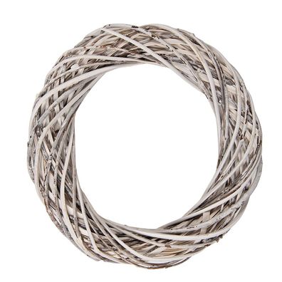 Clayre & Eef Kranz Ø 30x6 cm Weiß Rattan (Gr. Ø 30x6 cm)