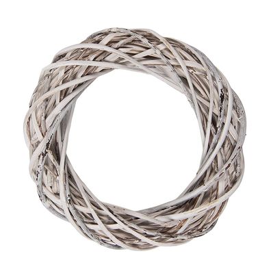 Clayre & Eef Kranz Ø 20x4 cm Weiß Rattan (Gr. Ø 20x4 cm)