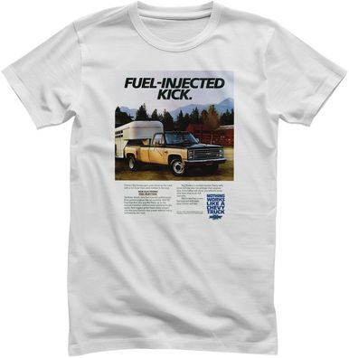 Chevrolet T-Shirt Chevy Truck Fuel-Injected Kick Retro Add GM-1-VA003