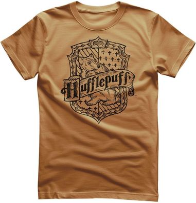 Harry Potter T-Shirt-Hufflepuff Washed Crest WB-1-HP021