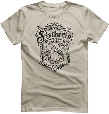 Harry Potter T-Shirt-Slytherin Washed Crest WB-1-HP023