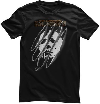 Halloween T-Shirt-Michael Myers Slashed Mask PA-1-HAL005-PAPL311
