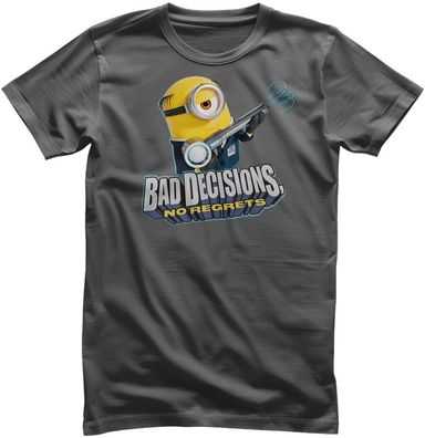 Minions T-Shirt-Bad Decisions No Regrets UV-1-DMF008