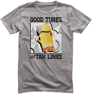 Minions T-Shirt-Good Times &amp; Tan Lines UV-1-DMF009 Stormgrey-L
