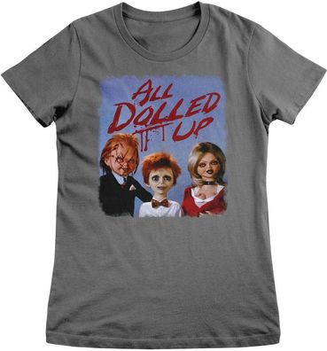 Chucky Damen T-Shirt All Dolled Up Girly Tee UV-5-CKY018