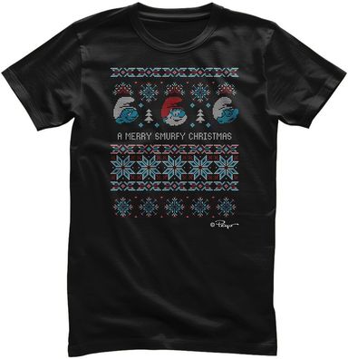 Die Schlümpfe T-Shirt A Merry Smurfy Christmas RB-1-SMF010