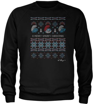 Die Schlümpfe Pullover A Merry Smurfy Christmas Sweatshirt RB-3-SMF010