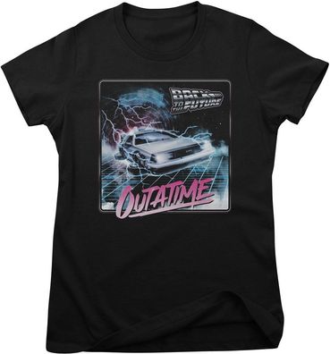 Back to the Future Damen T-Shirt-80's Outatime Girly Tee UV-5-BTTF019