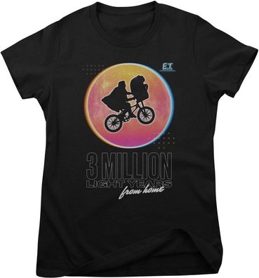 E.T. Damen T-Shirt 3 Million Light Years From Home Girly Tee UV-5-ET016