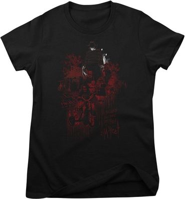 A Nightmare On Elm Street Damen T-Shirt Bad Children Girly Tee WB-5-NOES012