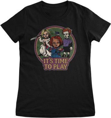 Chucky Damen T-Shirt-It's Time To Play Girly Tee UV-5-CKY013