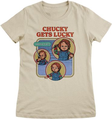 Chucky Damen T-Shirt Gets Lucky Girly Tee UV-5-CKY012