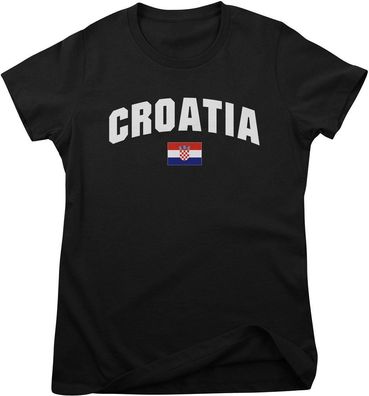 Flag Collection Damen T-Shirt Croatia Girly Tee HY-5-FL025