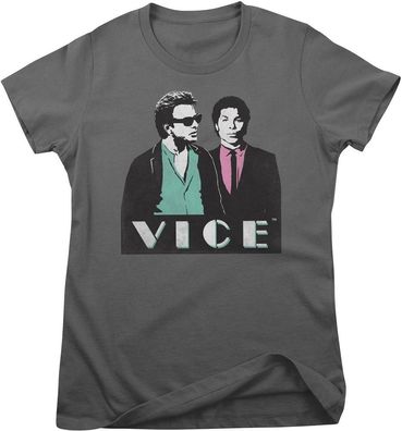 Miami Vice Damen T-Shirt Crockett &amp; Tubbs Girly Tee UV-5-MV016