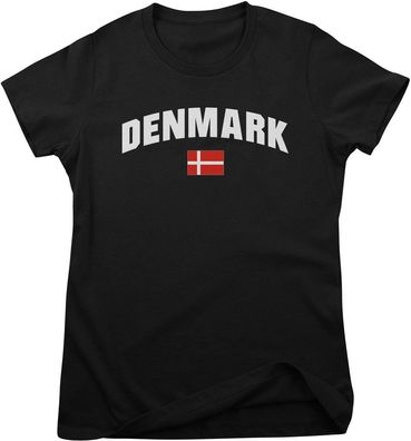 Flag Collection Damen T-Shirt Denmark Girly Tee HY-5-FL008