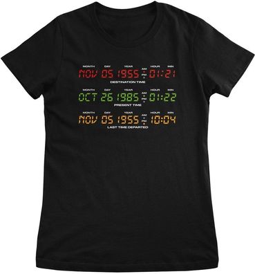 Back to the Future Damen T-Shirt Delorean Display Girly Tee UV-5-BTTF022