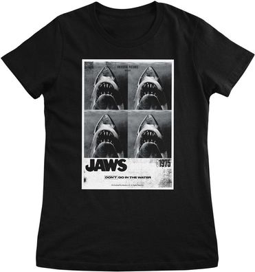 Jaws Damen T-Shirt Don't Go In The Water Girly Tee UV-5-JAWS029