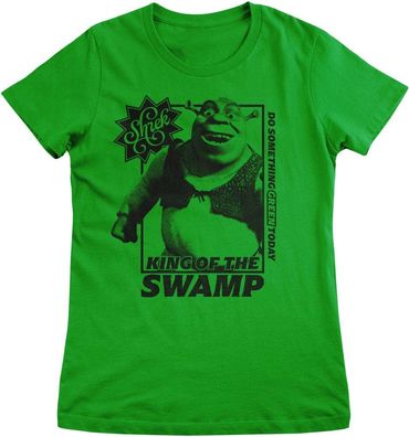 Shrek Damen T-Shirt Do Something Green Today Girly Tee UV-5-SHK006