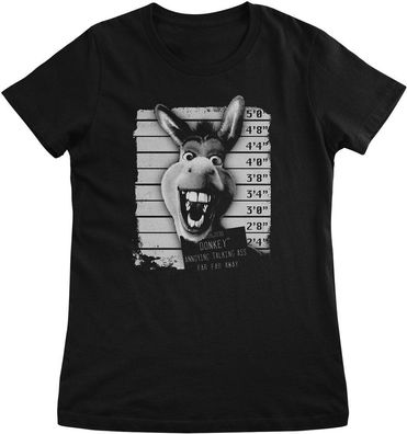 Shrek Damen T-Shirt Donkey MugShot Girly Tee UV-5-SHK013