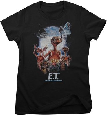 E.T. Damen T-Shirt Mashup Poster Girly Tee UV-5-ET009