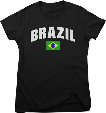 Flag Collection Damen T-Shirt Brazil Girly Tee HY-5-FL013